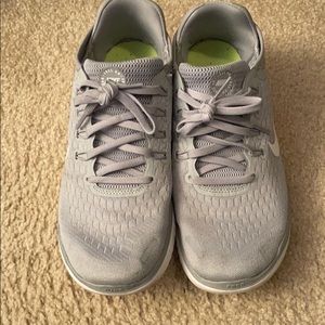 Grey Nike free shoes